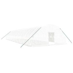 Serre tente abri plante fleur l&eacute;gumes avec cadre en acier 108 m&sup2; 18 x 6 x 2,85 m blanc 02_0044531