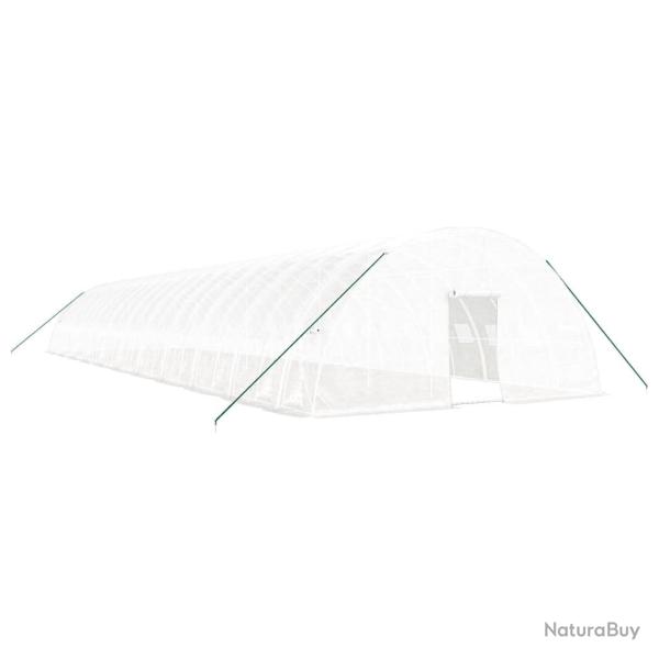 Serre tente abri plante fleur l�gumes avec cadre en acier 132 m� 22 x 6 x 2,85 m blanc 02_0044545