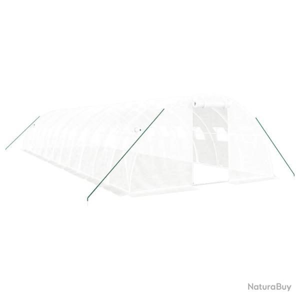 Serre tente abri plante fleur l�gumes avec cadre en acier 48 m� 12 x 4 x 2 m blanc 02_0044595