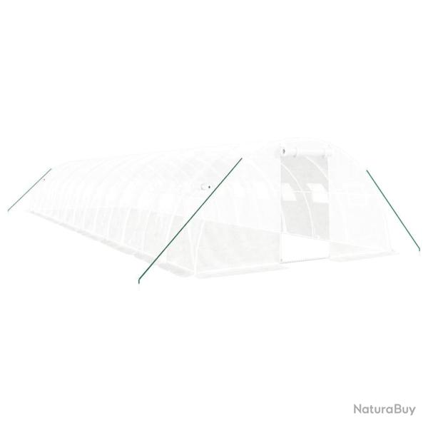 Serre tente abri plante fleur l�gumes avec cadre en acier 56 m� 14 x 4 x 2 m blanc 02_0044607