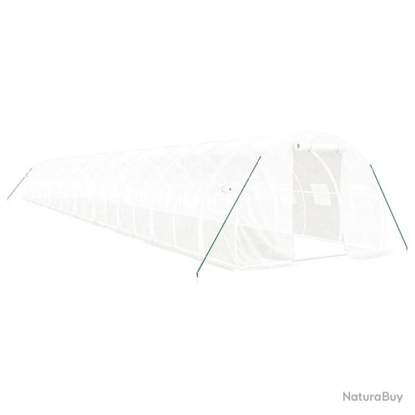 Serre tente abri plante fleur l�gumes avec cadre en acier 60 m� 20 x 3 x 2 m blanc 02_0044615