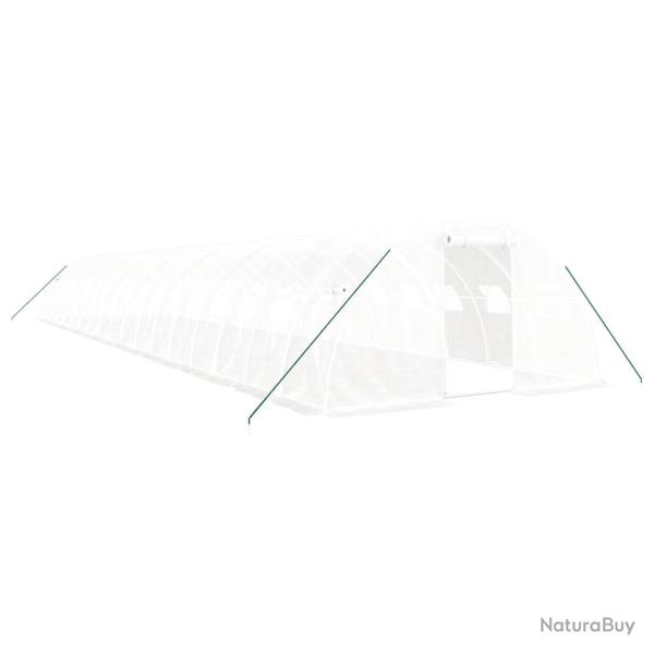 Serre tente abri plante fleur l�gumes avec cadre en acier 72 m� 18 x 4 x 2 m blanc 02_0044625
