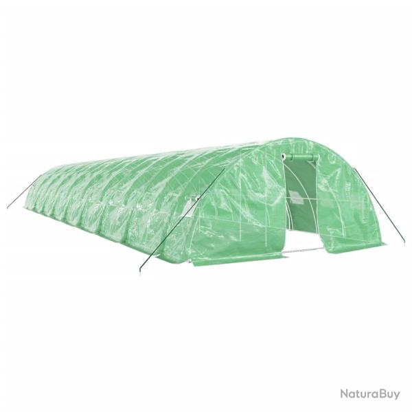 Serre tente abri plante fleur l�gumes avec cadre en acier 90 m� 18 x 5 x 2,3 m vert 02_0044642