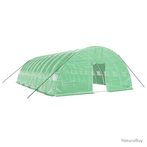 Serre tente abri plante fleur l�gumes avec cadre en acier 60 m� 10 x 6 x 2,85 m vert 02_0044612