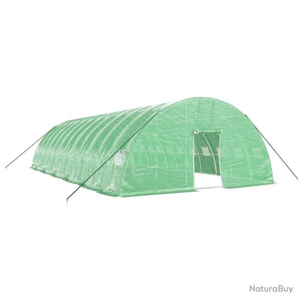 Serre tente abri plante fleur l�gumes avec cadre en acier 72 m� 12 x 6 x 2,85 m vert 02_0044624
