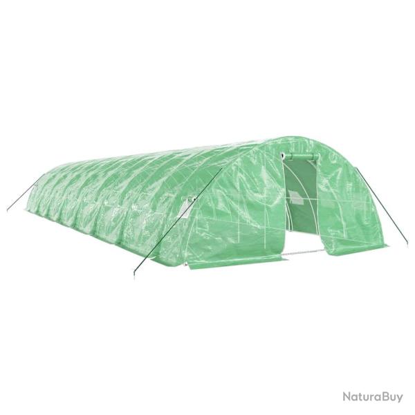 Serre tente abri plante fleur l�gumes avec cadre en acier 80 m� 16 x 5 x 2,3 m vert 02_0044634