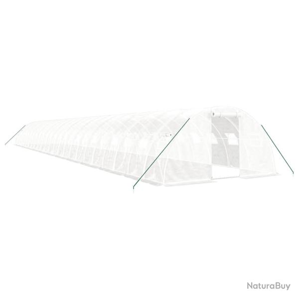Serre tente abri plante fleur l�gumes avec cadre en acier 96 m� 24 x 4 x 2 m blanc 02_0044645