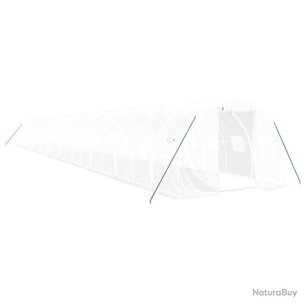 Serre tente abri plante fleur l�gumes avec cadre en acier 66 m� 22 x 3 x 2 m blanc 02_0044619