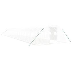 Serre tente abri plante fleur l&eacute;gumes avec cadre en acier 80 m&sup2; 20 x 4 x 2 m blanc 02_0044635