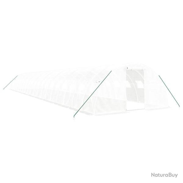 Serre tente abri plante fleur l�gumes avec cadre en acier 80 m� 20 x 4 x 2 m blanc 02_0044635