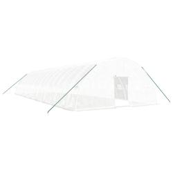 Serre tente abri plante fleur l&eacute;gumes avec cadre en acier 96 m&sup2; 16 x 6 x 2,85 m blanc 02_0044643