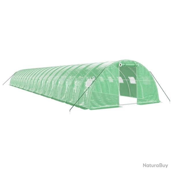 Serre tente abri plante fleur l�gumes avec cadre en acier 80 m� 20 x 4 x 2 m vert 02_0044636