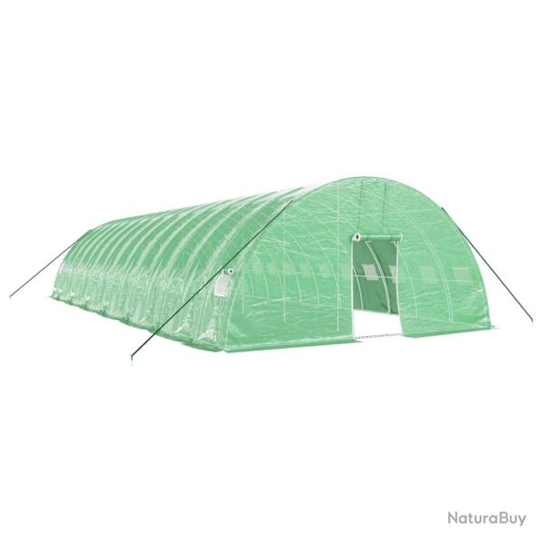 Serre tente abri plante fleur l�gumes avec cadre en acier 84 m� 14 x 6 x 2,85 m vert 02_0044638