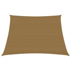 Voile d'ombrage 160 g/m&sup2; taupe 4/5 x 3 m PEHD 02_0009321