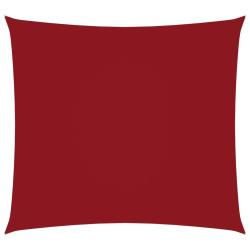 Voile toile d'ombrage parasol tissu oxford carr&eacute; 7 x 7 m rouge 02_0009543
