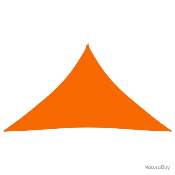 Voile toile d'ombrage parasol tissu oxford triangulaire 3,5 x 3,5 x 4,9 m orange 02_0009810