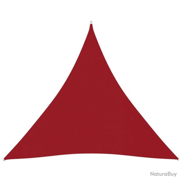 Voile toile d'ombrage parasol tissu oxford triangulaire 3,6 x 3,6 x 3,6 m rouge 02_0009818