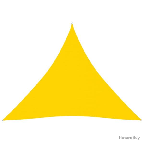 Voile toile d'ombrage parasol tissu oxford triangulaire 4,5 x 4,5 x 4,5 m jaune 02_0009856