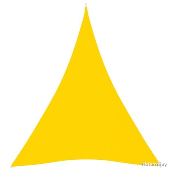 Voile toile d'ombrage parasol tissu oxford triangulaire 4 x 5 x 5 m jaune 02_0009891