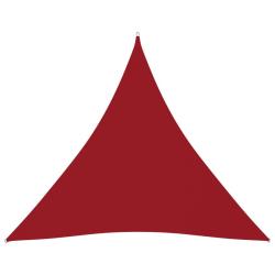Voile toile d'ombrage parasol tissu oxford triangulaire 4,5 x 4,5 x 4,5 m rouge 02_0009860