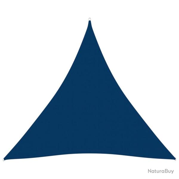 Voile toile d'ombrage parasol tissu oxford triangulaire 5 x 6 x 6 m bleu 02_0009925