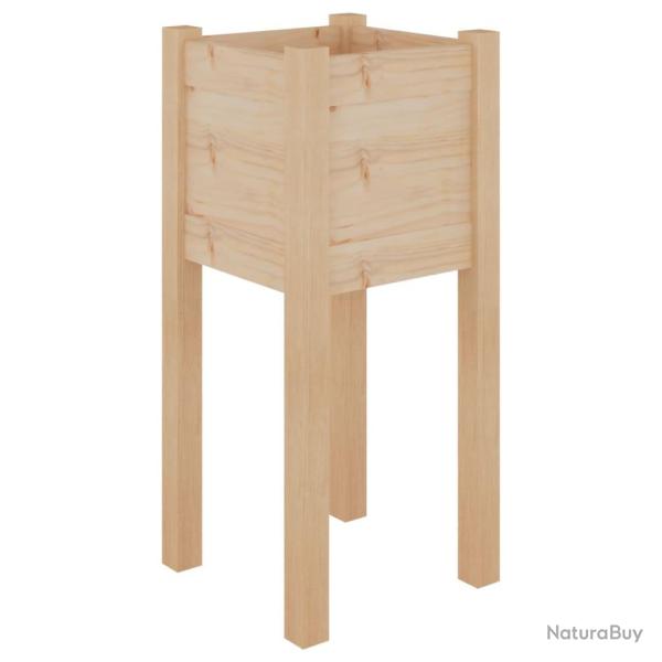 Jardini�re bac lit sur�lev� plantes fleurs terrasse jardin d'ext�rieur 31 x 31 x 70 cm bois de pin