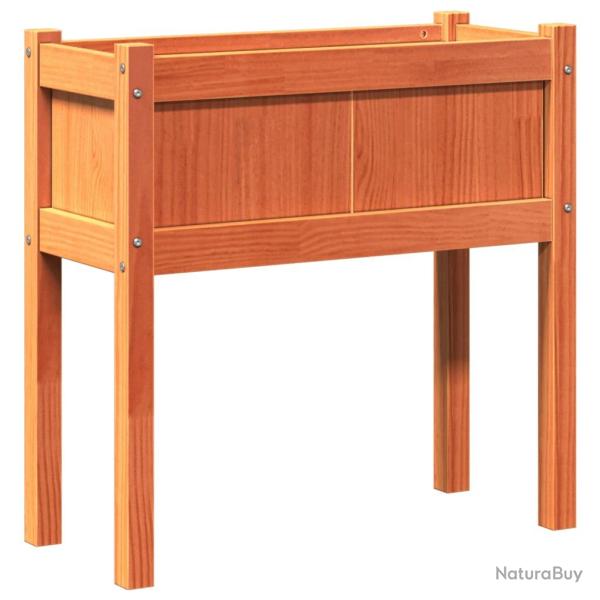 Jardini�re bac lit sur�lev� plantes fleurs jardin terrasses et pieds cire 70 x 31 x 70 cm bois de p