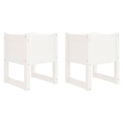 Jardini&egrave;re bac lit sur&eacute;lev&eacute; plantes fleurs jardin terrasses lot de 2 40 x 40 x 52,5 cm bois massif