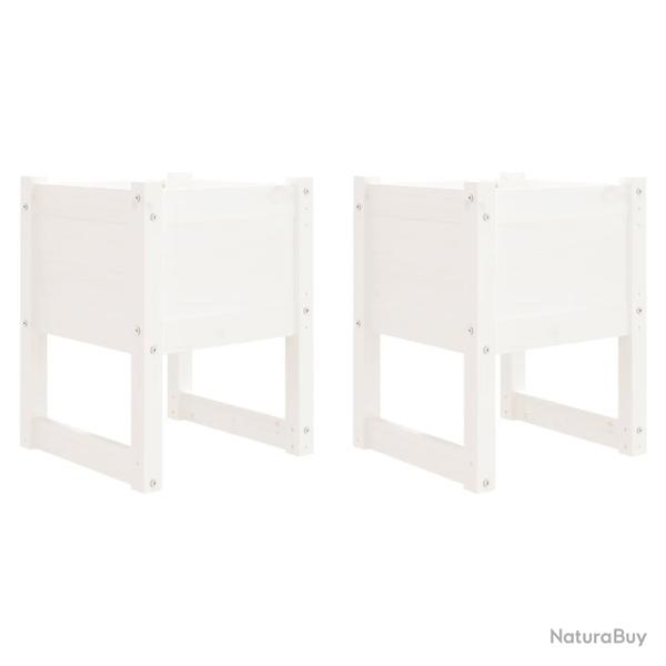 Jardini�re bac lit sur�lev� plantes fleurs jardin terrasses lot de 2 40 x 40 x 52,5 cm bois massif