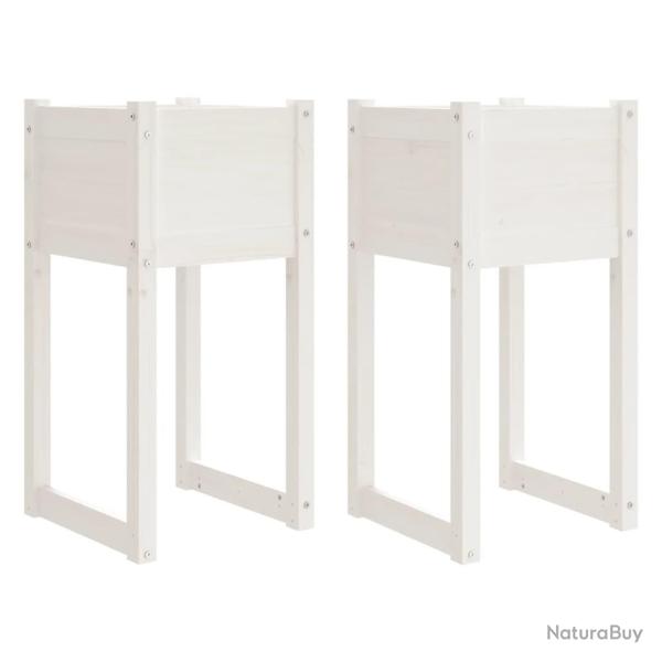 Jardini�re bac lit sur�lev� plantes fleurs jardin terrasses lot de 2 40 x 40 x 81 cm bois massif de