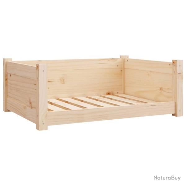 Lit pour chien panier canap� confortable 75,5 x 55,5 x 28 cm bois massif de pin marron 02_0042940