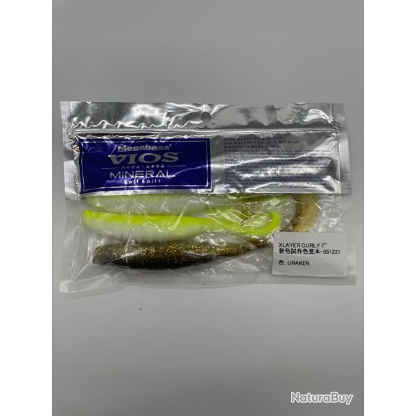 Leurre souple Megabass X-layer curly�7" lot 4