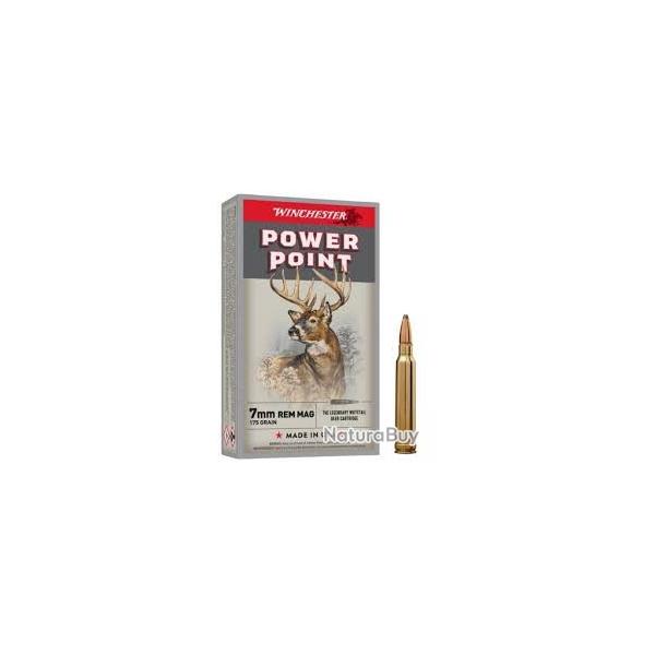 Balles Winchester Power Point cal. 7mm Rem Mag 175 grains
