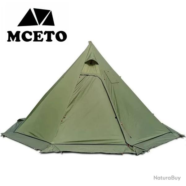 TENTE PYRAMIDALE FORMAT TIPI AVEC TROU CHEMINEE CUISINE CAMPING PLEIN AIR VERTE NEUVE