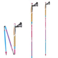 B&acirc;tons de Trail TSL "Trail Carbon 4 Cork Cross" (Fabriqu&eacute; en France) 110 cm
