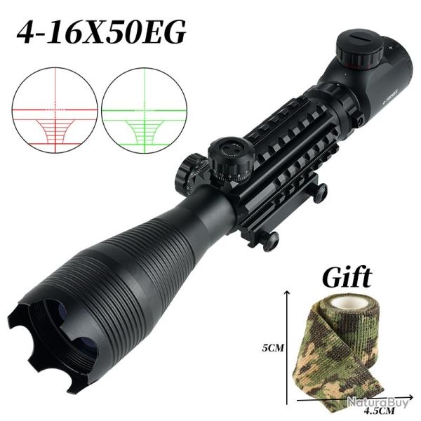 Lunette de vise holographique, -**4-16X50--20-22MM Paiement en 3 /4 fois -LIVRAISON GRATUITE