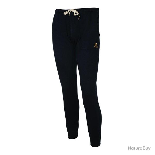 Pantalon Jogging homme chaud en laine m�rinos noir ou gris noir 2XL