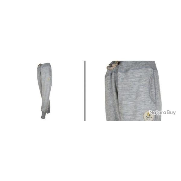 Pantalon femme laine m�rinos chaud  gris clair XL (extra large)