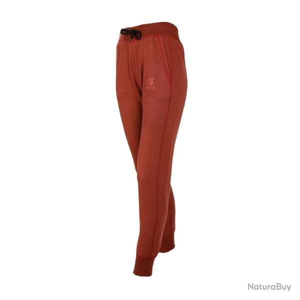 Pantalon femme survetement laine m�rinos  S (small) terre de sienne