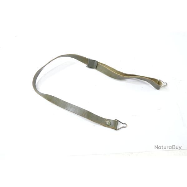 Jugulaire en cuir vert pour liner de casque type US M1 / Fr M51 et drivs exportation