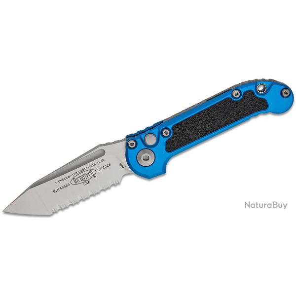 Couteau Automatique Microtech LUDT Gen III Bleu Lame Tanto Serr M390MK Manche Alu USA MCT113612BL