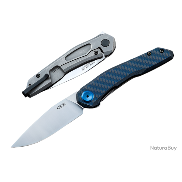 Zero Tolerance 0545BLUCF - Couteau Pliant Premium CPM Magnacut, Carbone & Titane (USA)