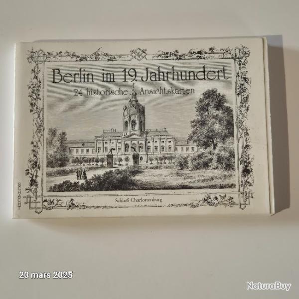 Bloc de 24 reproductions de cartes postales sur Berlin en 1800-1900, Charlottenburg,