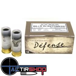 Munitions de d&eacute;fense Jocker &Eacute;lastom&egrave;re bille ronde, calibre 12/67 - Boite de 10 cartouches