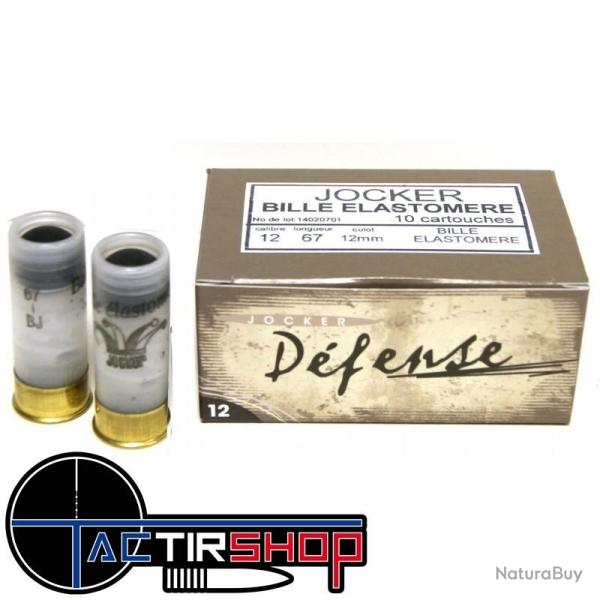 Munitions de d�fense Jocker �lastom�re bille ronde, calibre 12/67 - Boite de 10 cartouches