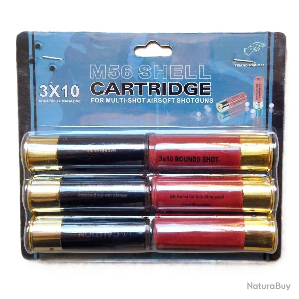 Cartouches (6 pcs) pour fusil � pompe M870 - Golden Eagle - airsoft