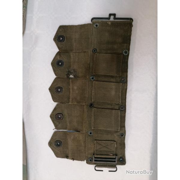 Ceinturon cartouchi�res am�ricain - Belt Cartridge cal.30 M-1923.... Incomplet, juste une partie