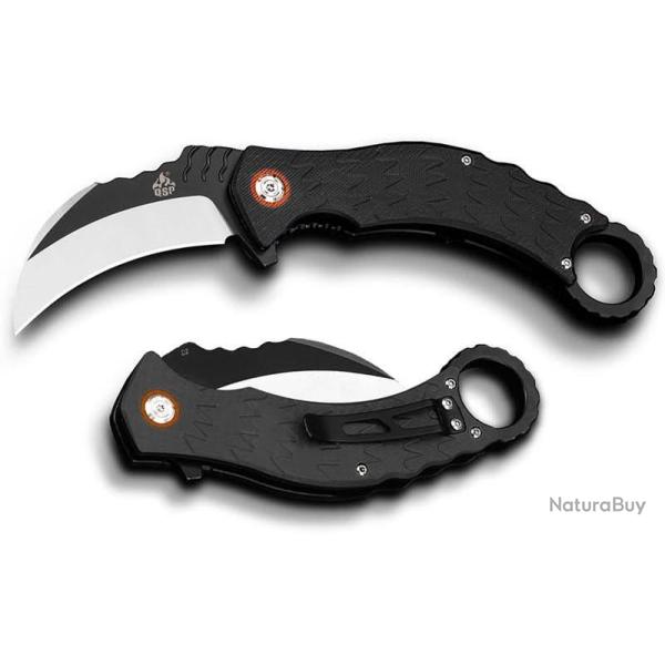 QSP QS120-B Karambit G10 , Acier D2