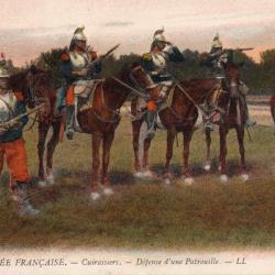 CPA  - L ARM&Eacute;E  FRAN&Ccedil;AISE-  CUIRASSE D&Eacute;FENSE DUNE PATROUILLE - N&deg;7340