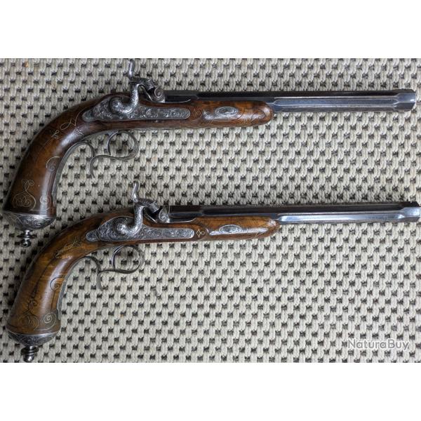 Pistolets Percussion Ray� (LEPAGE MOUTIER � Paris)